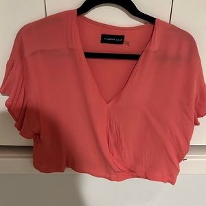 Pink cropped blouse